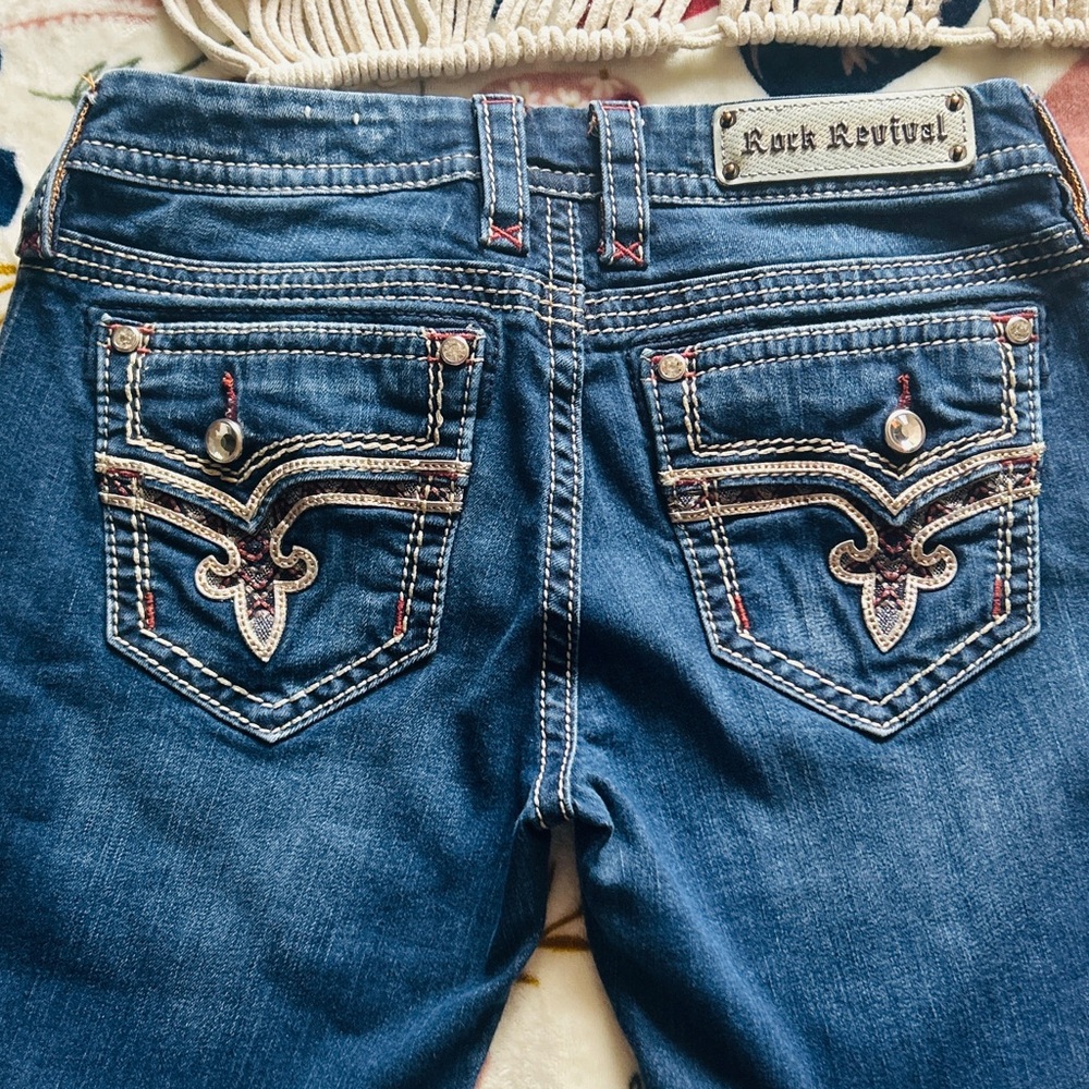 ROCK REVIVAL , BETTY , Dark Blue , Boot Cut Jeans